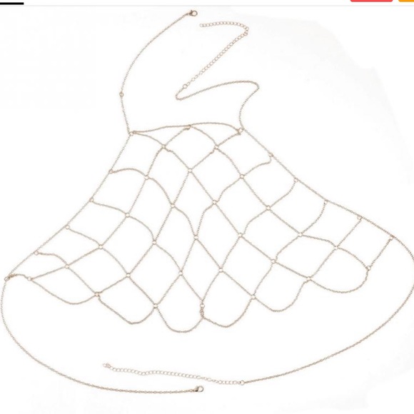 Halter Style Bikini Chain, Silvertone or Goldtone - Picture 6 of 8